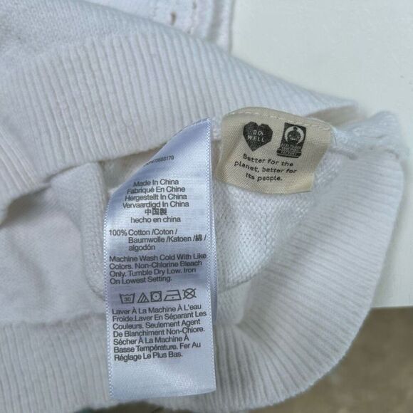 Madewell Knit Tank Top Women’s Medium White Sleeveless Sweater Vest Cropped - Picture 5 of 5